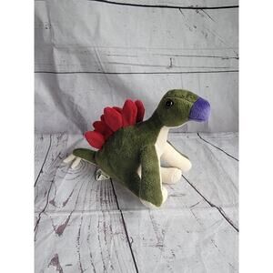 Nature Planet Dinosaur Stegosaurus Plush stuffed Animal Green Red And Purple